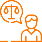 Justice legal support real estate icon