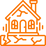 House in hand property care icon