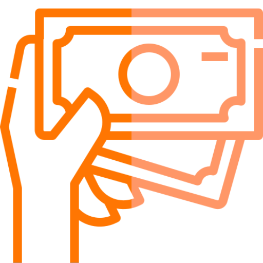 Cash offer house sale icon