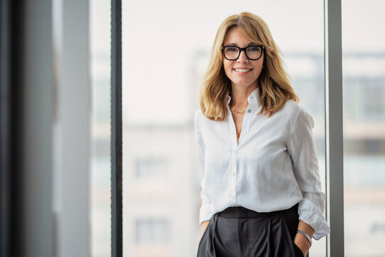 Confident businesswoman smiling portrait