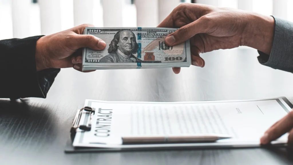 Exchanging cash for property deal